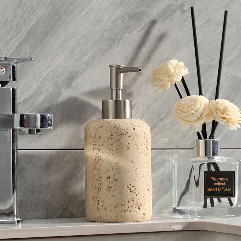 

New Lotion Press Dispensing Bottle Bathroom Shampoo Empty Bottle Soap Dispenser Diffuser Case Toothpick Box Bathroom Accessories