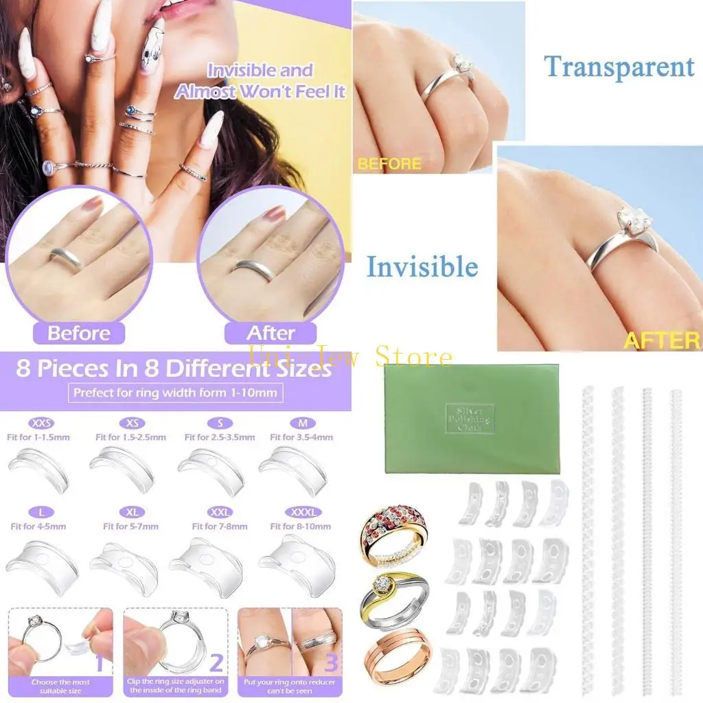 

40 ГБ невидимого размера кольца Прозрачная кольцевая защита для свободных колец 4 Размер измерения измерения размера для любого