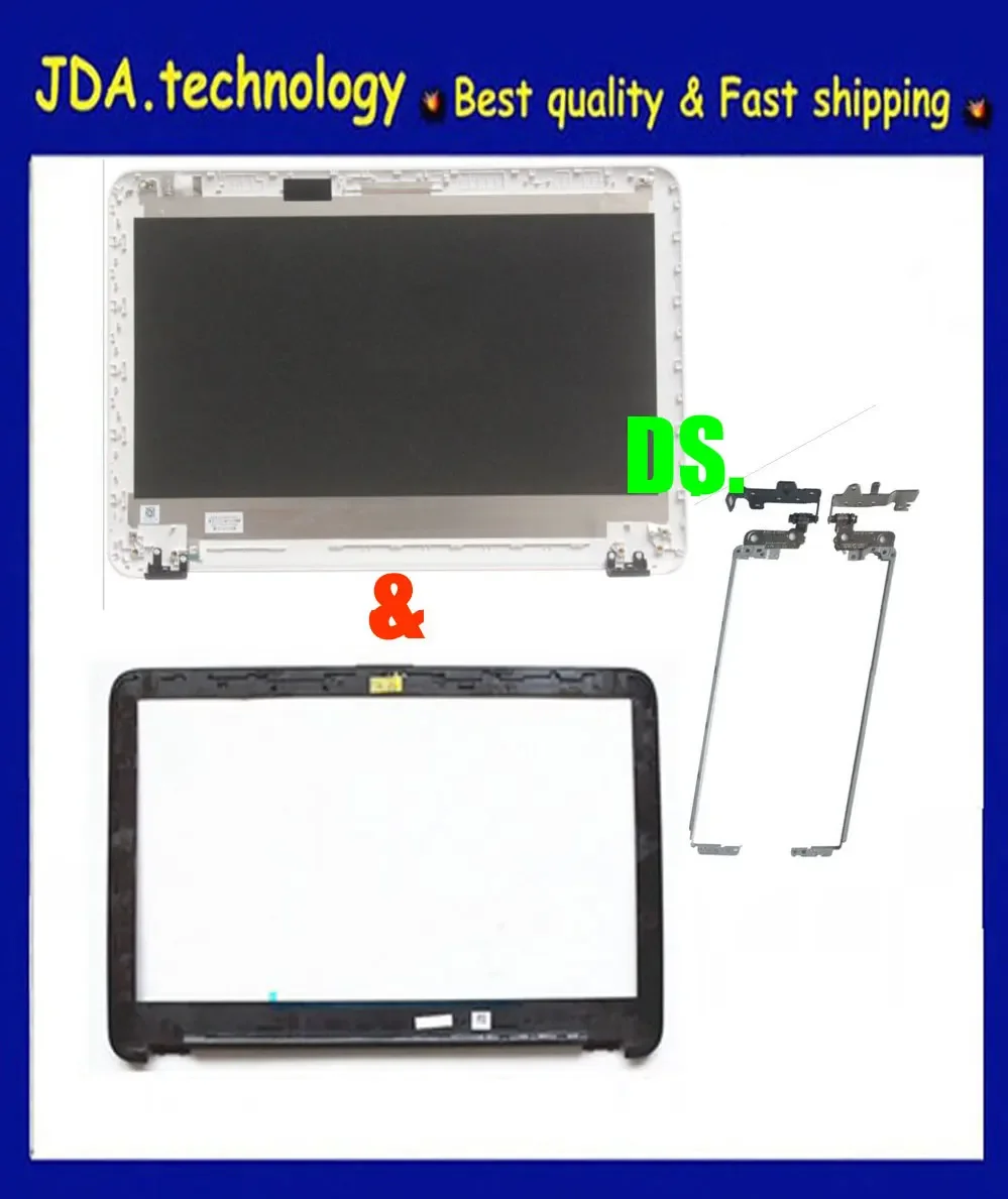 New/orig White LCD Top Rear LId for HP 15-AC 15-AF 250 255 G4 Back cover& Front bezel & Hinges