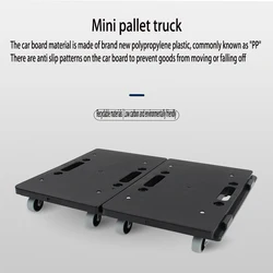 Small Turnover Cart Pallet Cart Home Office Can Be Spliced Turtle Cart Silent Portable Carrying Cart