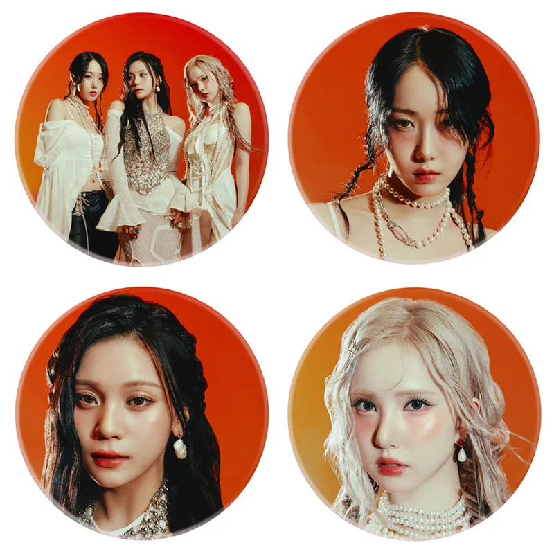 Альбом KPOP VIVIZ VOYAGE, круглая металлическая брошь в виде значка E Dua SinB Umji, модный зеркальный брелок, подвеска, сумка, аксессуары, коллекция фанатов