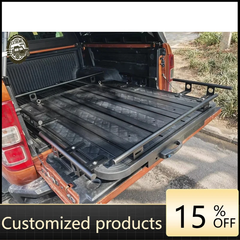 ThrustWorks Universal 4X4 Aluminum Sports-Style Offroad Truck Bed Slider Exterior Sliding Tray Colorado Tacoma Factory