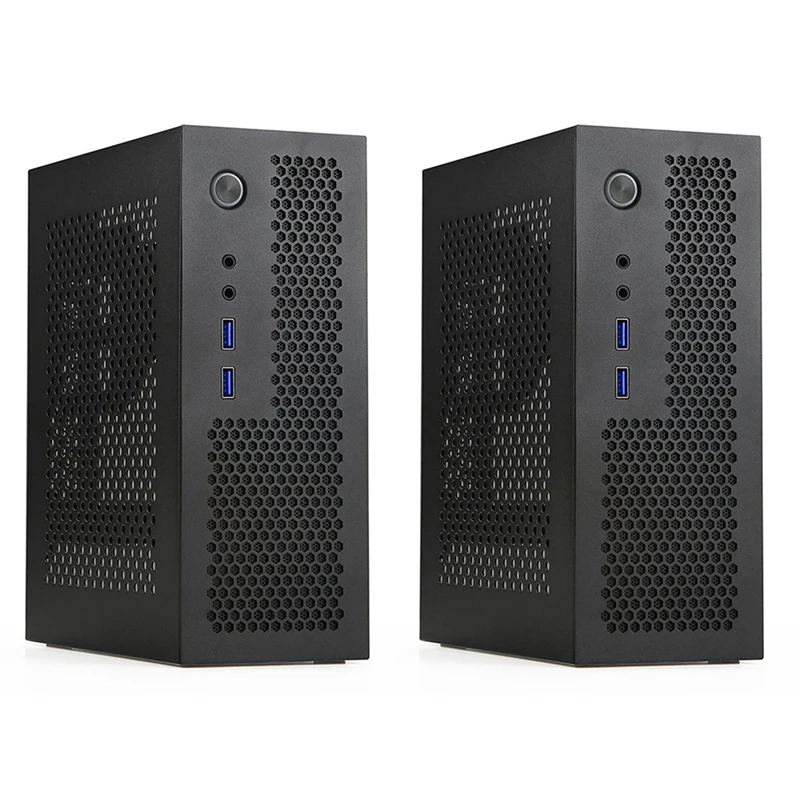 

2X A09 HTPC Computer Case Mini ITX Gaming PC Chassis Desktop Chassis USB3.0 Computer Case Home Computer Case Black