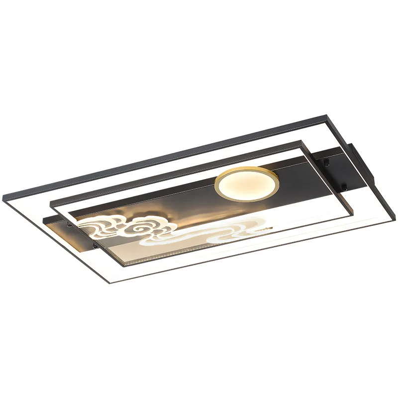 

New Chinese wrought iron ceiling lamp, Zen Chinese style, rectangular, simple