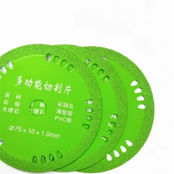 1PC 75mm Glass Cutting Disc 3 Inch 10mm Diamond Marble Saw Blade Jade Crystal Wine Bottles Grinding Cutting Grinding Disc Tools