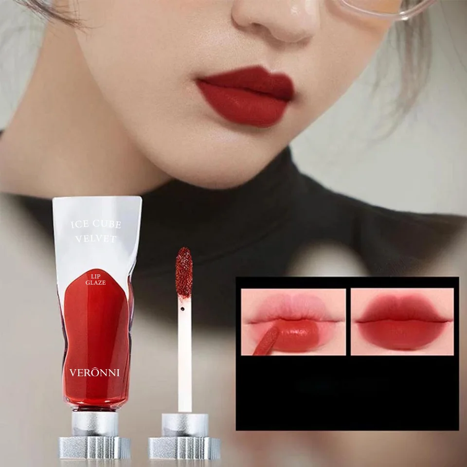 Clear Case Lip Glaze Set–6 Portable Shades,Universal Fit for All Skin Tones,Smooth & Lightweight,Easy On-the-Go Touch-Ups,matte