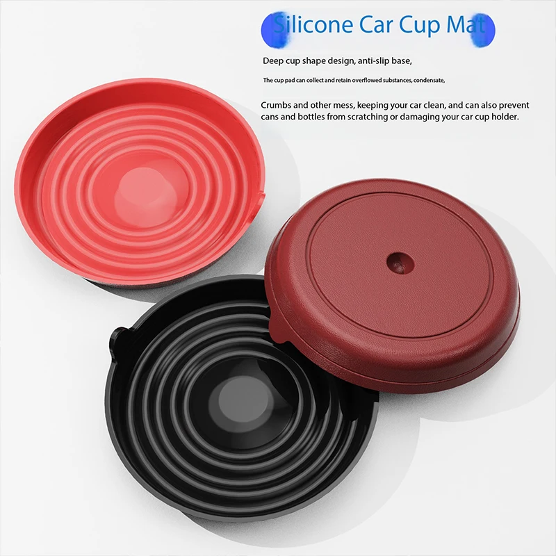 

2Pcs Silicone Car Cup Mat Cup Holder Car Car Water Cup Mat Circular Anti slip Creative Car Cup Mat