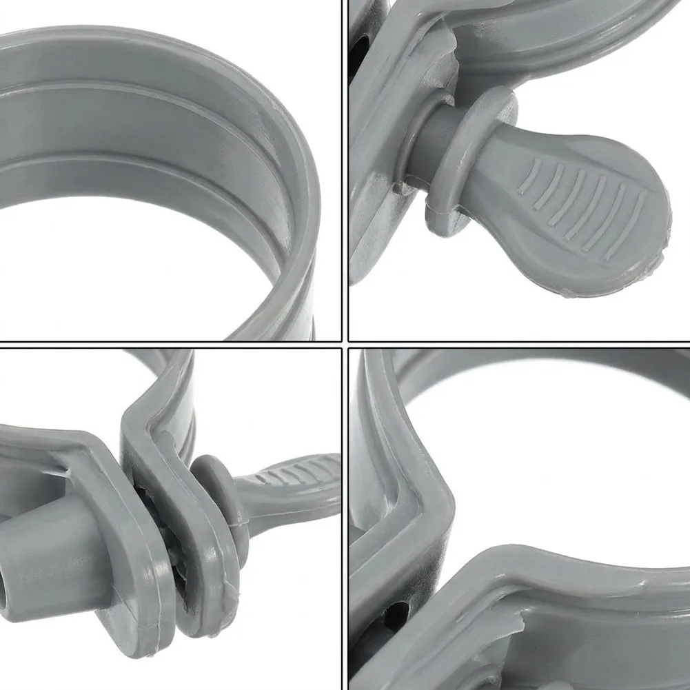 Plastic Hose Clamps Pack of 6 for Pool Hose Connections 32 mm 38 mm Range with Adjustable Thumb Screw Tightening System