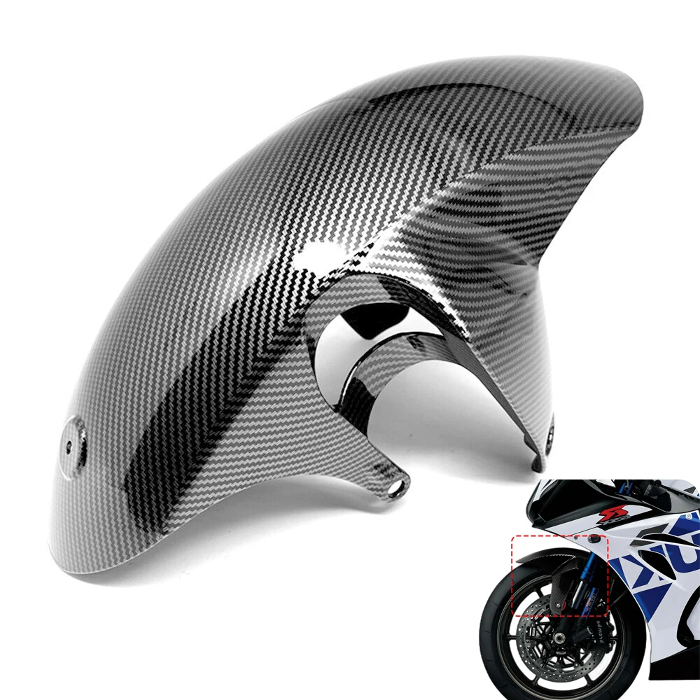 

Carbon Fiber Pattern Front Mudguard Fender Fairing Cowl Accessories for suzuki gsxr 1000 gsx-r1000 2017-2019