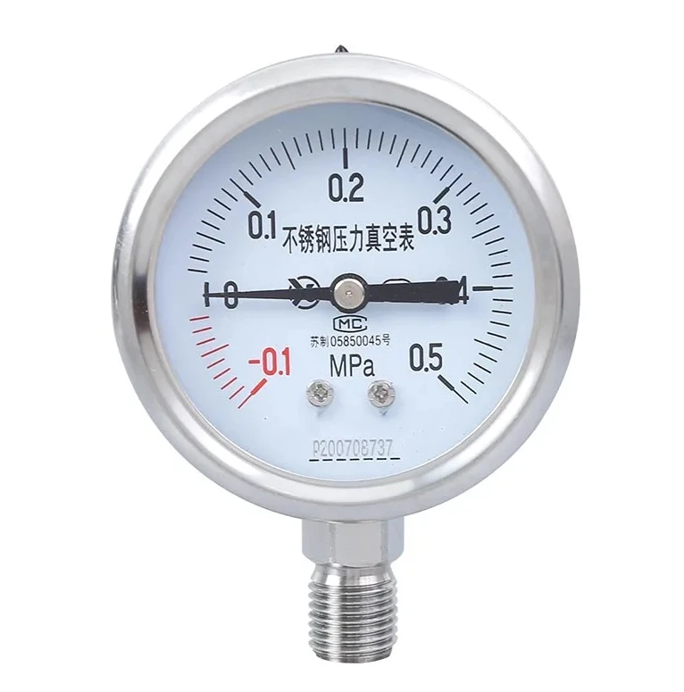 -0.1-2.5mpa Negative Pressure Gauge Ybf60 High Temperature Pressure Gauge Stainless Steel Positive Vacuum Pressure Mamometer