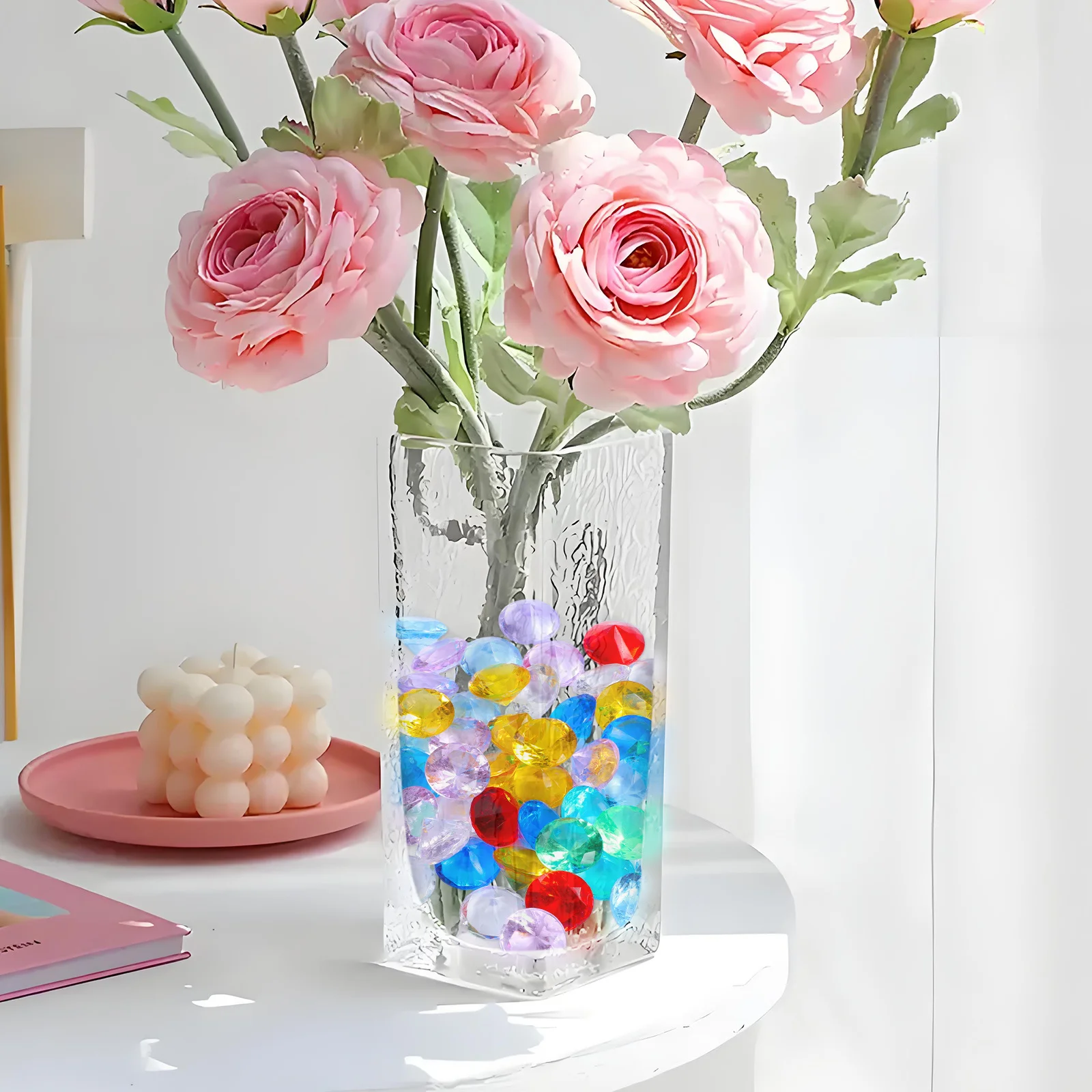 

60Pcs Pool Diving Acrylic Fake Gems Colorful Decorations Summer Swimming Games Party Fun Educational Kids Diving Toy