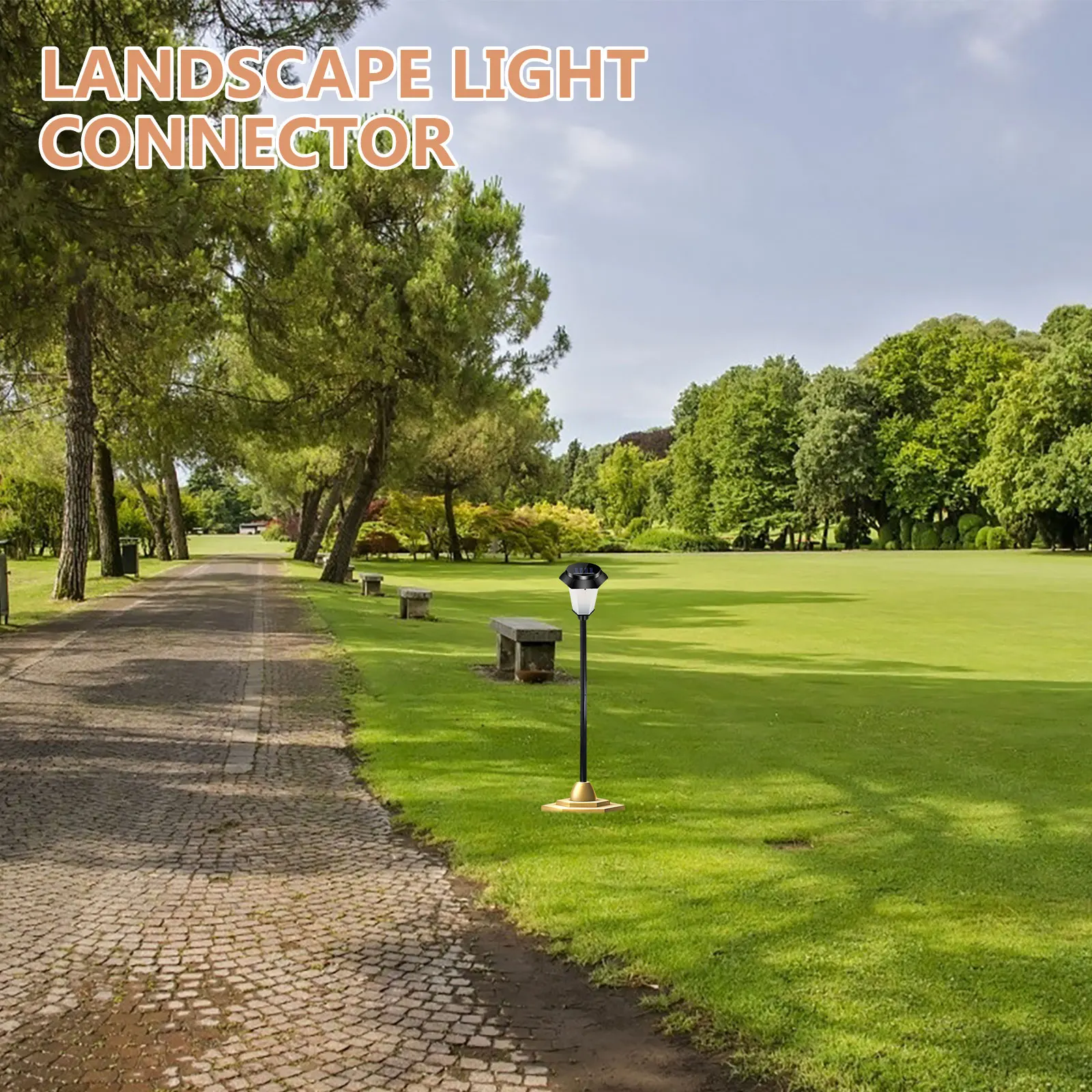 

4 Sets L Light Connector Solar Stake Poles Ground Rods Replacement Parts Lawn Yard Garden Outdoor Lighting ABS Durable