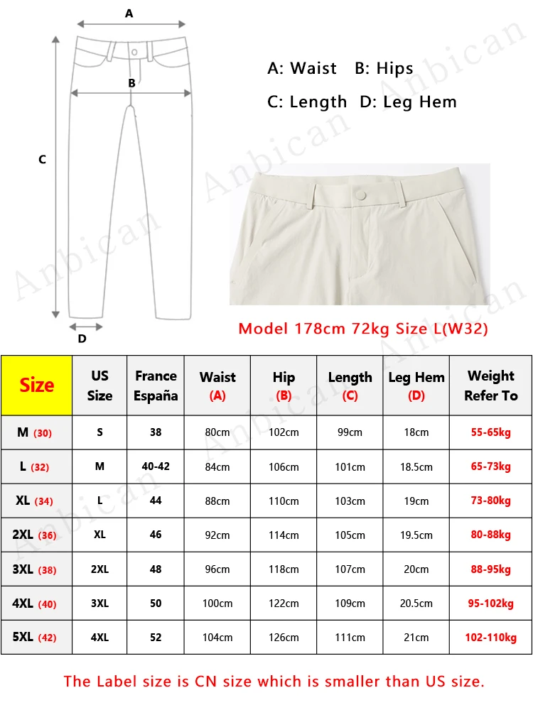 Summer Men's Quick Dry Casual Pants Lightweight Nylon Spandex Stretch Golf Pants Cool Ice Silk Trousers with 4 Zip Pockets