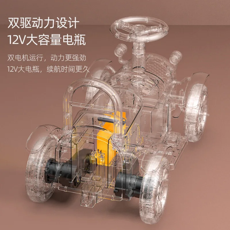 Manned Train Can Ride Children's Electric Car Four-wheel Remote Control Car Girl Two Children Baby Adult Toy