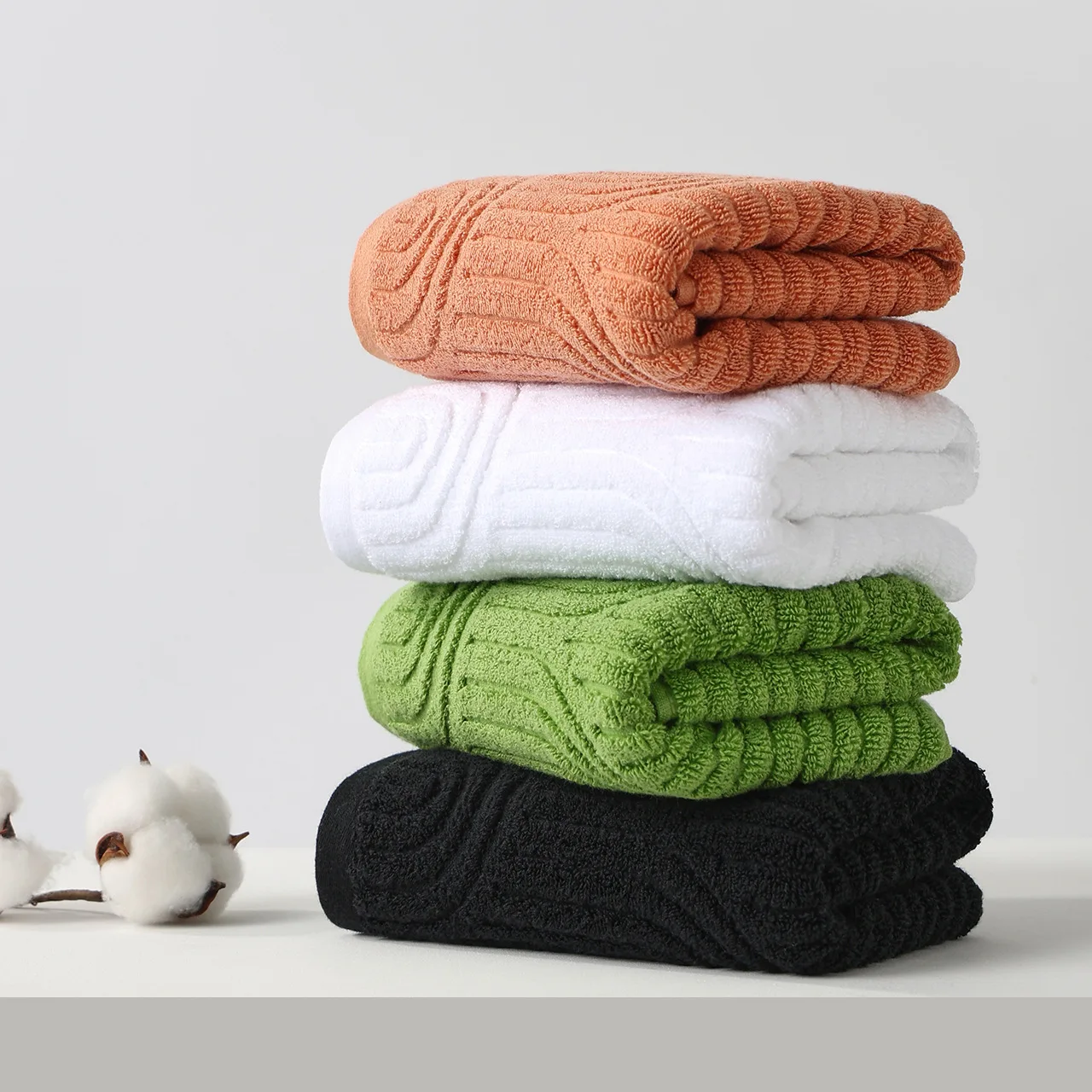 Cotton Towel Highly Absorbent Face Towel Soft Wrap Towel for Couples Adults New Solid-Color Household Bath Towel Quick-Drying
