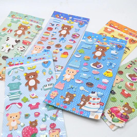 Rilakkumas Cute Little Bear Kawaii Stickers Scrapbooking Diy Journal Stationery Sticker Decoration Children\'s Birthday Gifts