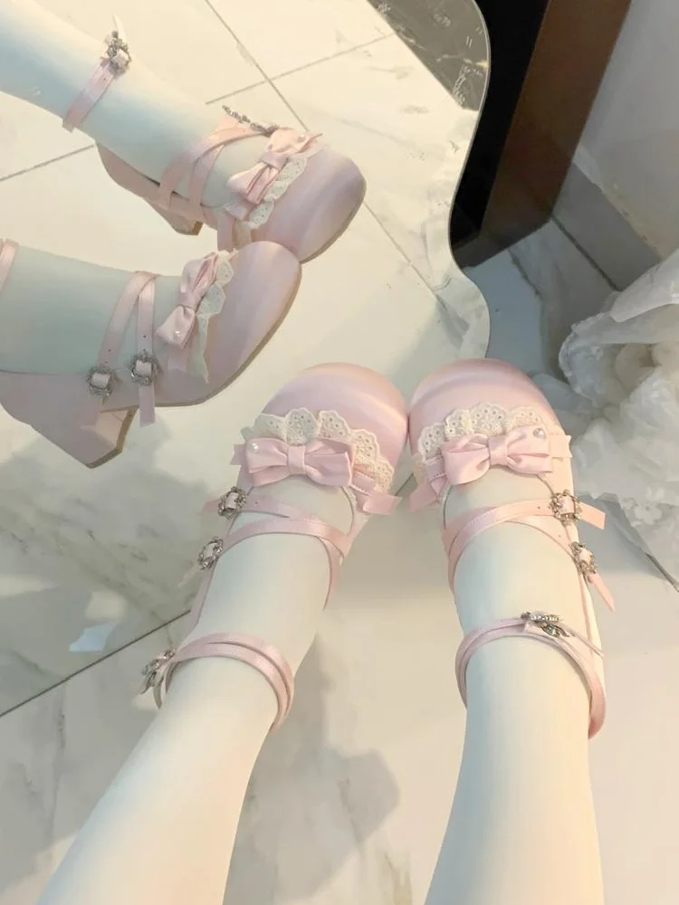 Lolita Shoes Cute Sweet Girl Student Campus Tea Party Single Shoes Cos Loli Kawaii Japanese Casual Shoes