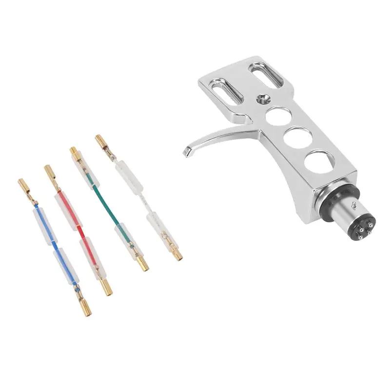B48B-5X Universal LP Disc Record Player Phono Turntable Headshell 4-Pin Aluminum Alloy With OFC Leadwires