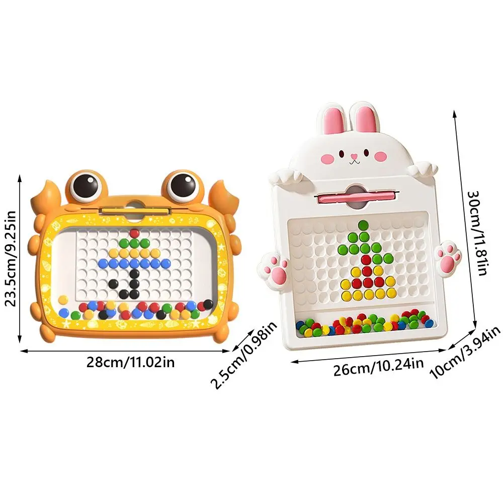 لوحة رسم مغناطيسية من مونتيسوري، متعددة الألوان، كرتونية، أرنب السلطعون، لوحة رسم مغناطيسية، تحكم في التدريب، تعلم مرحلة ما قبل المدرسة