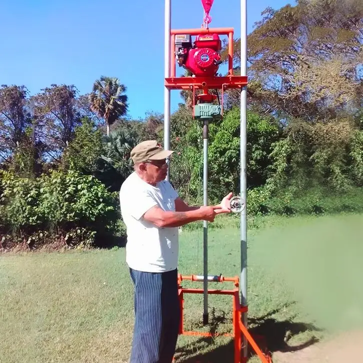 

Индивидуальная портативная буровая установка для водяных скважин с бензиновым двигателем, 80 м, мини, ручная, легкая, малогабаритная, с настраиваемой производительностью
