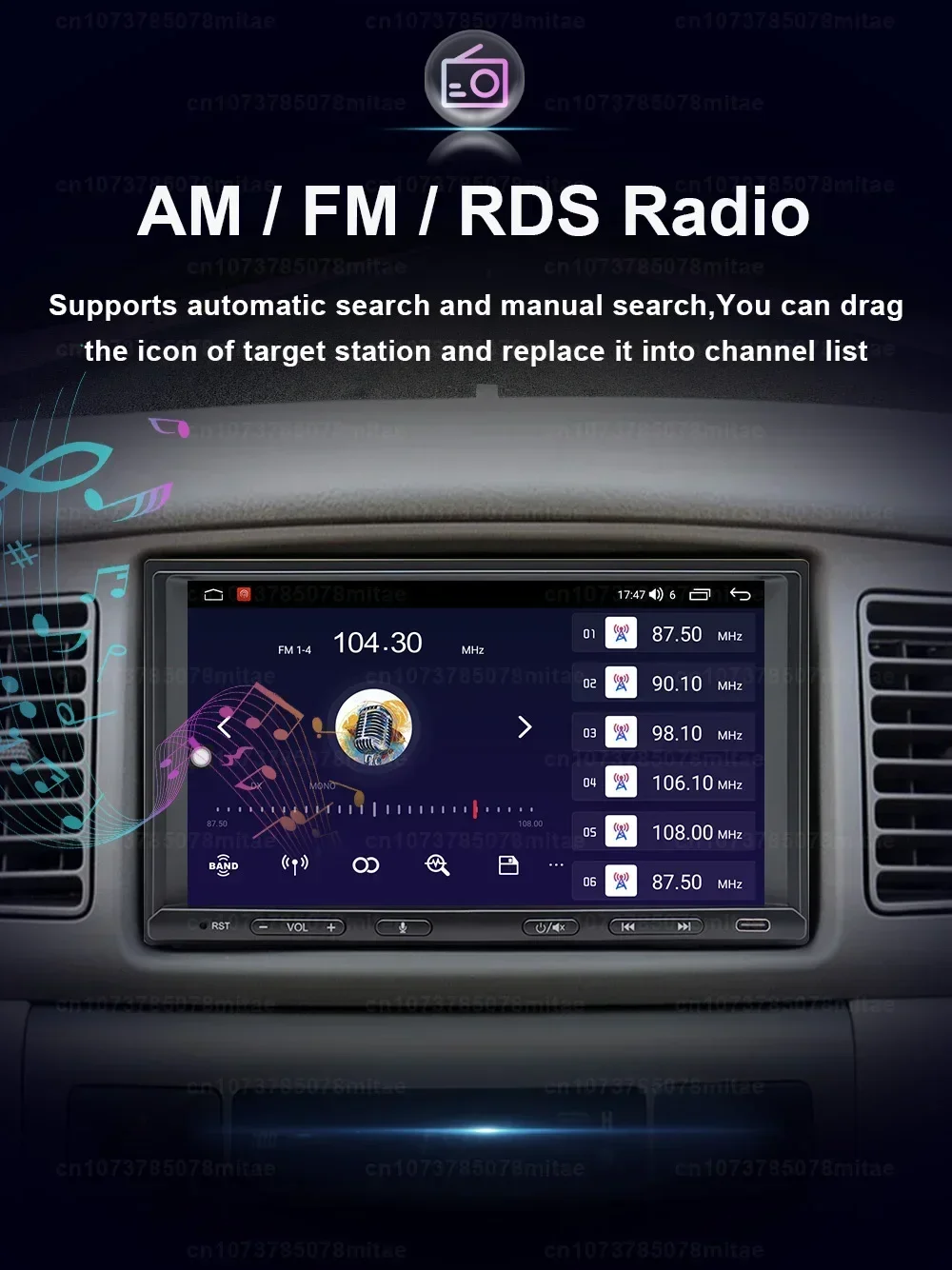 Type C 2 Din 7 Inch Car Universal Multimedia AI Voice Wireless Android Auto Carplay GPS Navigation MP5 Radio steroe head unit - Image 4