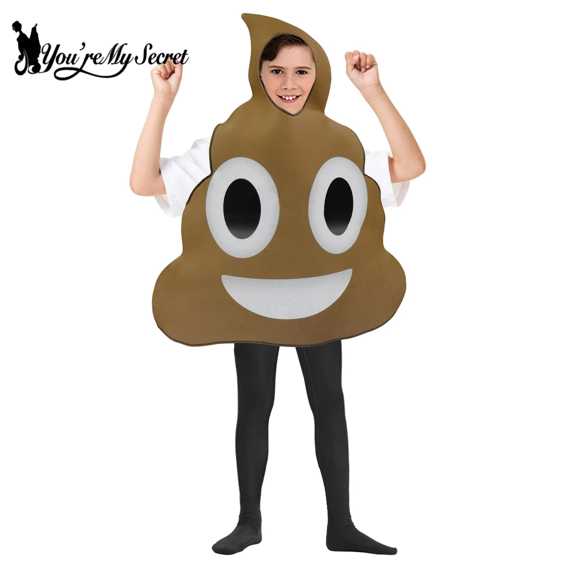 [You\'re My Secret] Adult Kids Poop Costume Funny Stage Show Costume Halloween Party Cosplay Outfit Carnival Party Fancy Dress