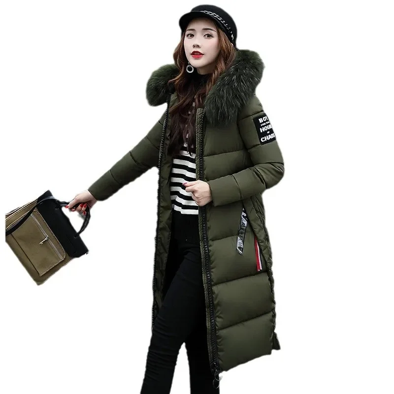Autumn/Winter New Women's Clothing Long Cotton-Padded Coat Hooded Thick Down Cotton Jacket For Young Women Fashion Outerwear