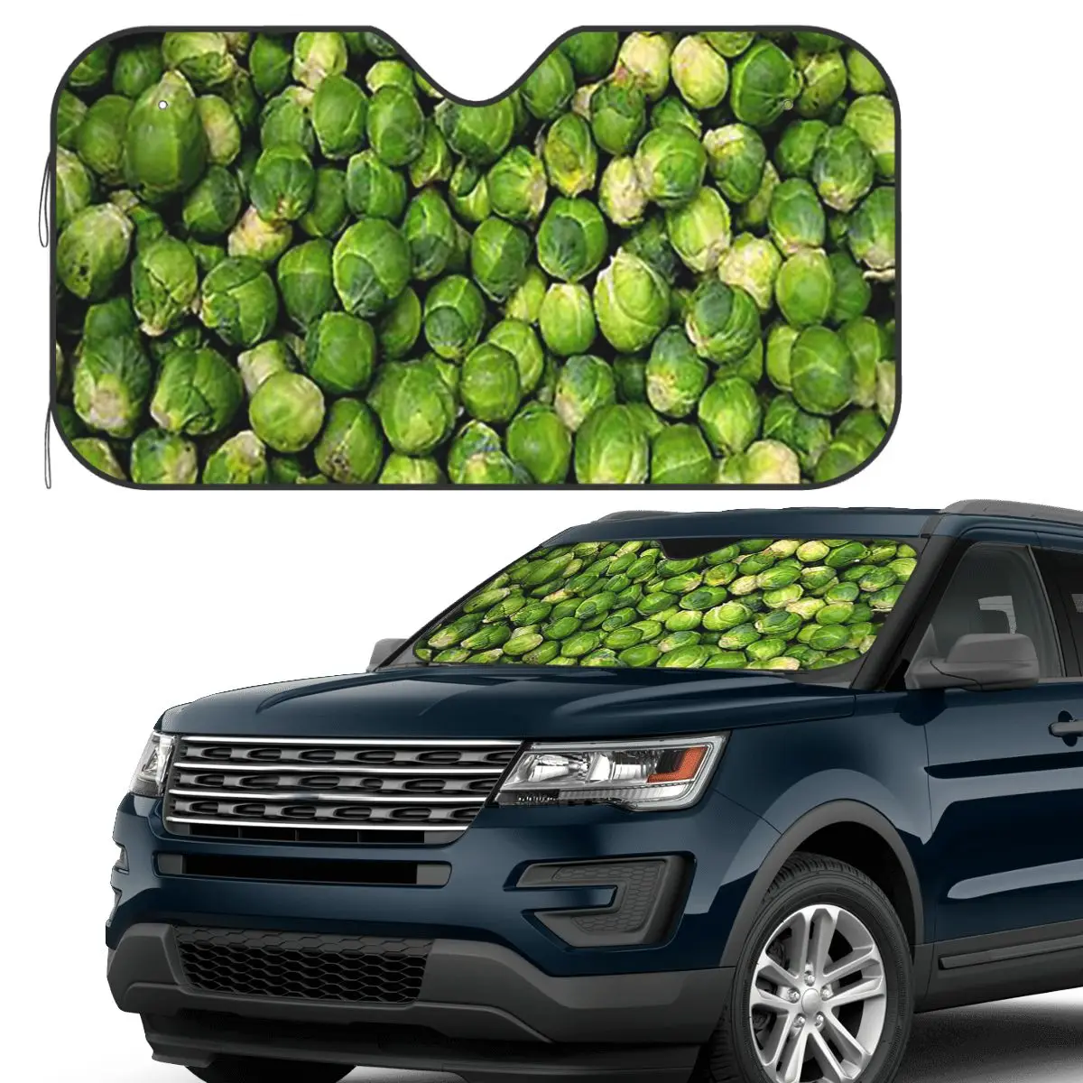 

Brussels Sprouts Novelty Socks Sunshade Windscreen Car Front Windshield Window Sun Visor Accessories Covers