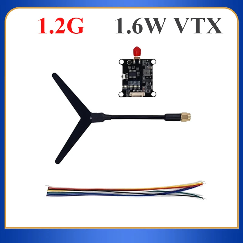 FPV Images Transmission Board 1.2GHZ 1.3GHZ VTX-1G3SE 1600mW VTX with Antenna Cable Dropship for Long Range FPV Drone Parts