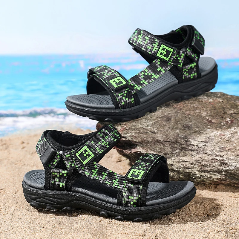 

Children Casual Flat Sandals Boys Summer Beach Outdoor Shoes Breathable Open Toe Non-Slip Kids Walking Shoe