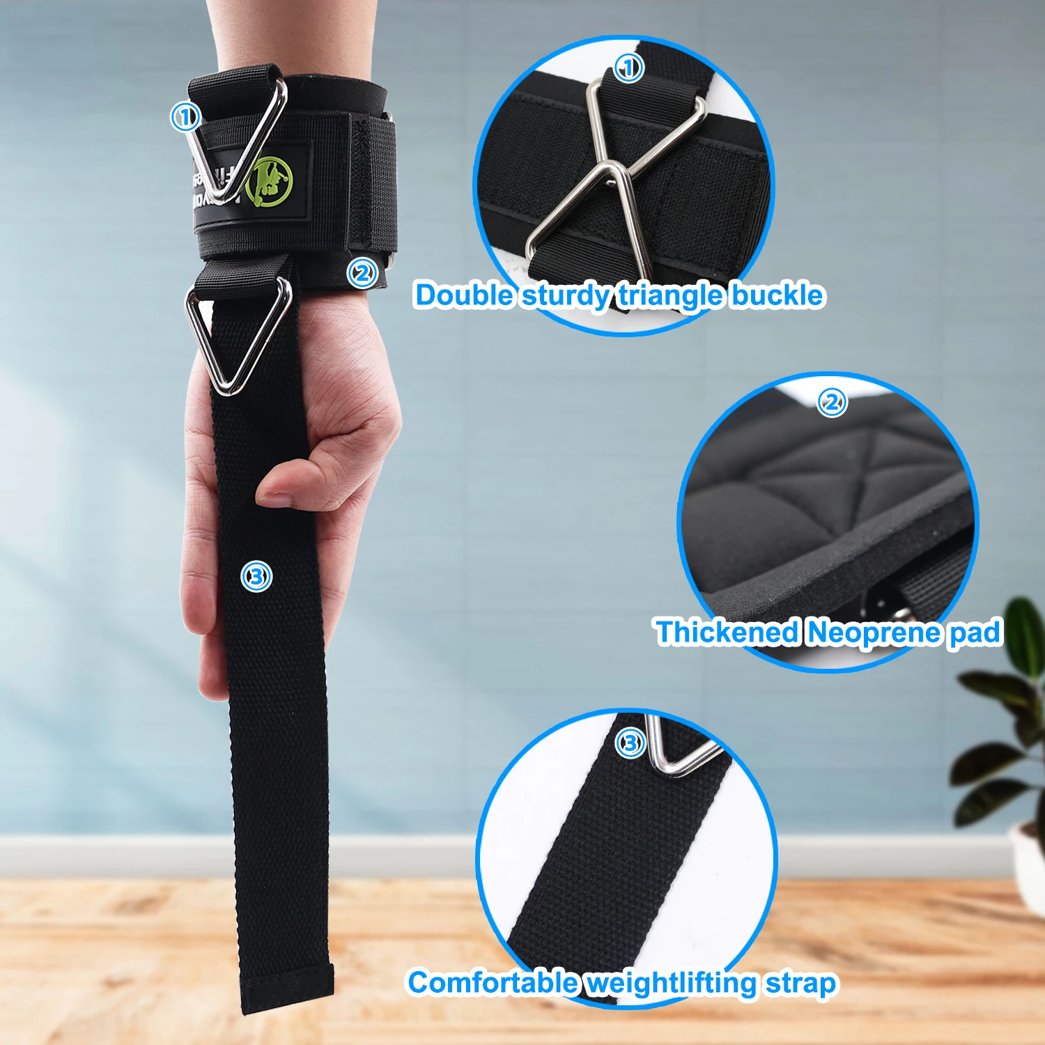 Wrist Straps for Weightlifting and Cable Machines for Arm Training, Tricep Extensions, Upright Rows Recovery Workouts Wrist Cuff