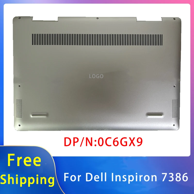 

New For Dell Inspiron 7386;Replacemen Laptop Accessories Bottom With LOGO 0C6GX9 Silver