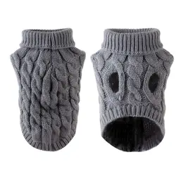 Winter Warm Pet Dog Turtleneck Knitting Sweaters for Small and Medium Dogs Cats Chihuahua Vest Sweater Teddy French Bulldog Coat