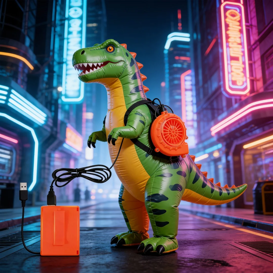Battery Powered Blower Fan Battery Box Replacement for Inflatable Alien Dinosaur Costume Halloween Xmas Carnival Cosplay Garment