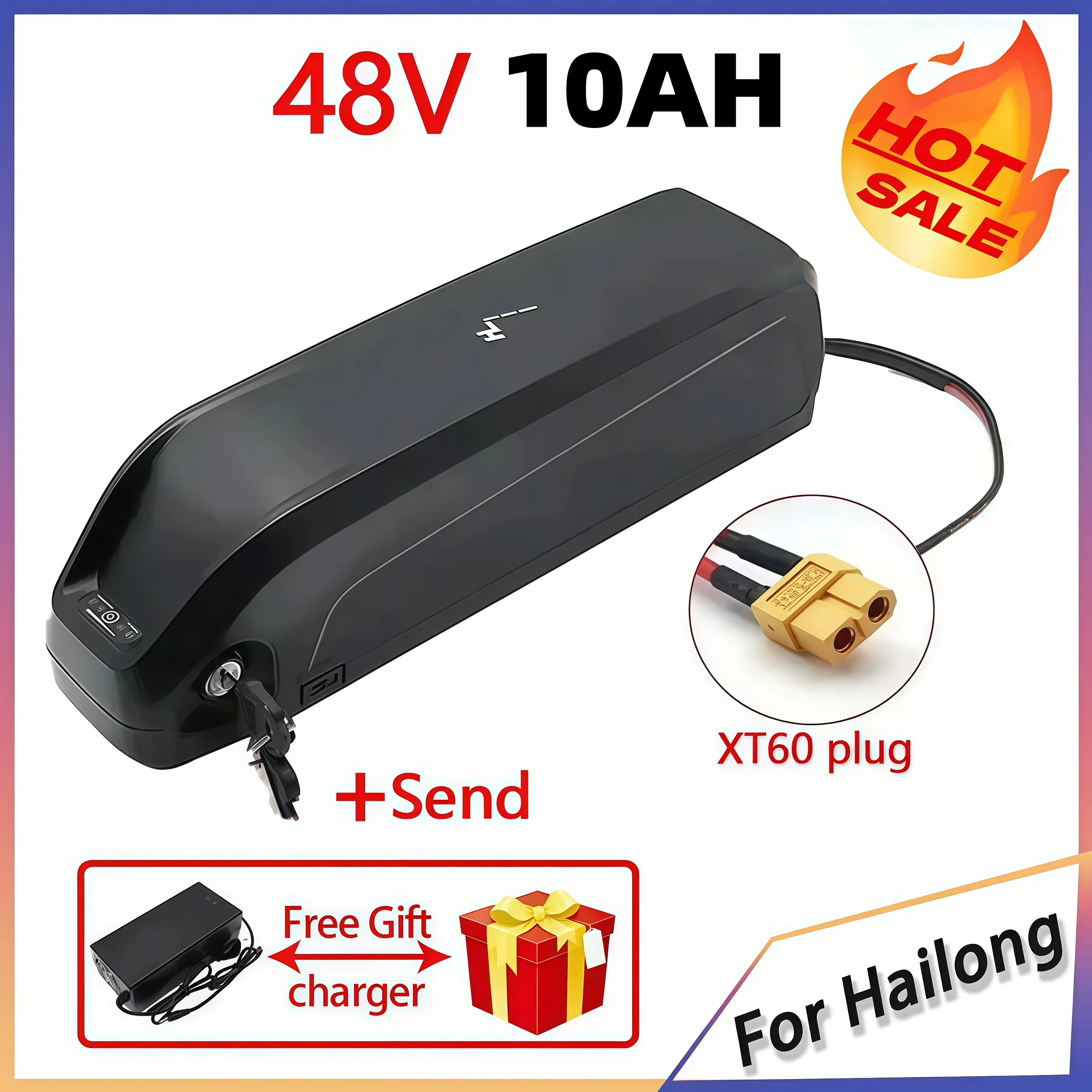 LIDIKALA 48V 40Ah Hailong Max E-Bike Lithium-Akku 40A BMS 18650 Zellen Kompatibel mit Bafang BBS02 BBS03 BBSHD Motor 500-2000W Elektrofahrrad Fatbike Power-Akku
