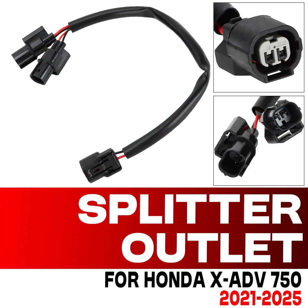 

For Honda X-ADV750 X-ADV 750 x-adv750 2021-2025 Motorcycle Power Splitter Outlet Connector Plug Y Shunt Circuit Socket Accessory