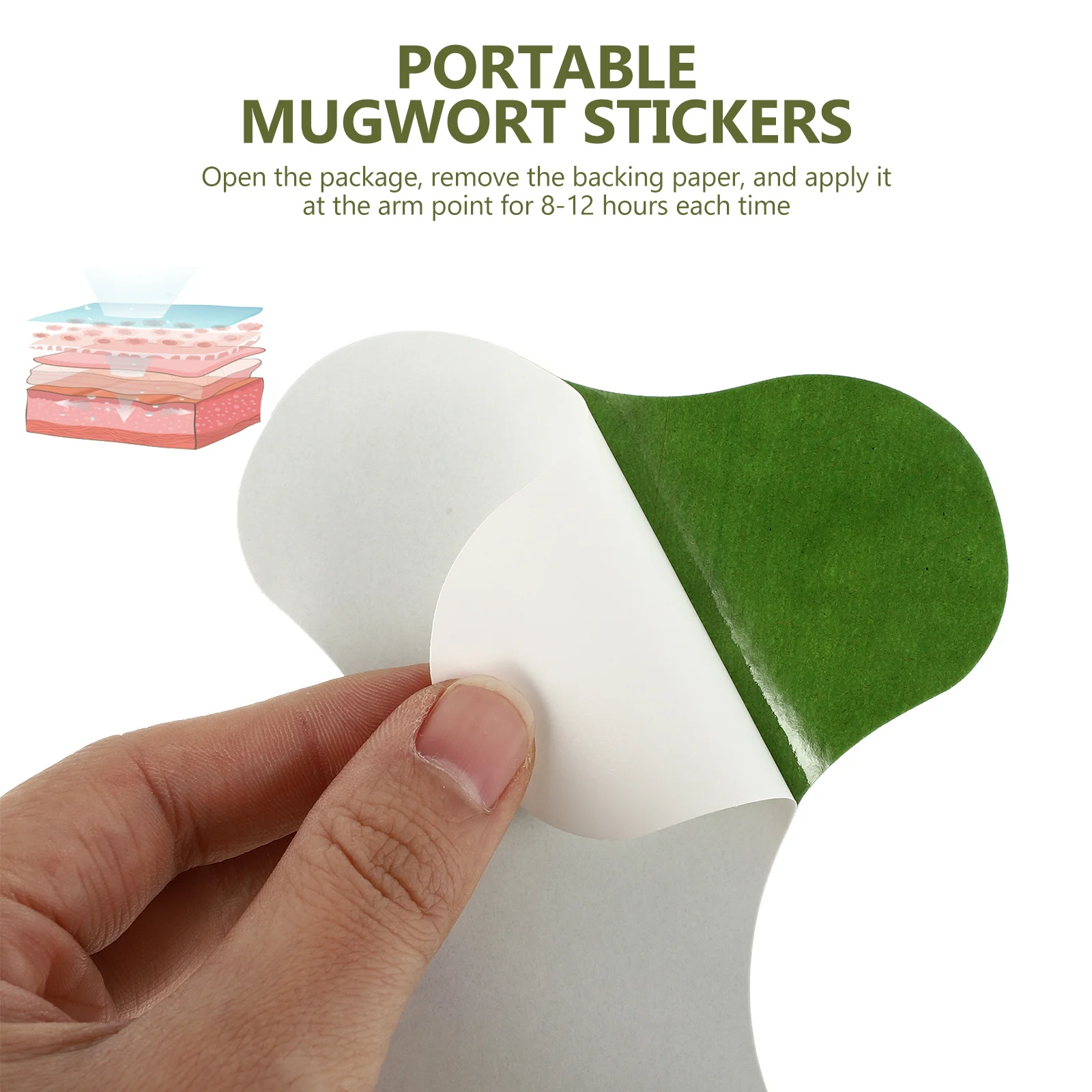 

30 Sheets Butterfly Arm Sticker Self-Adhesive Moxa Patches Long-Lasting Stickness Portable Mugwort Stickers for Daily Home