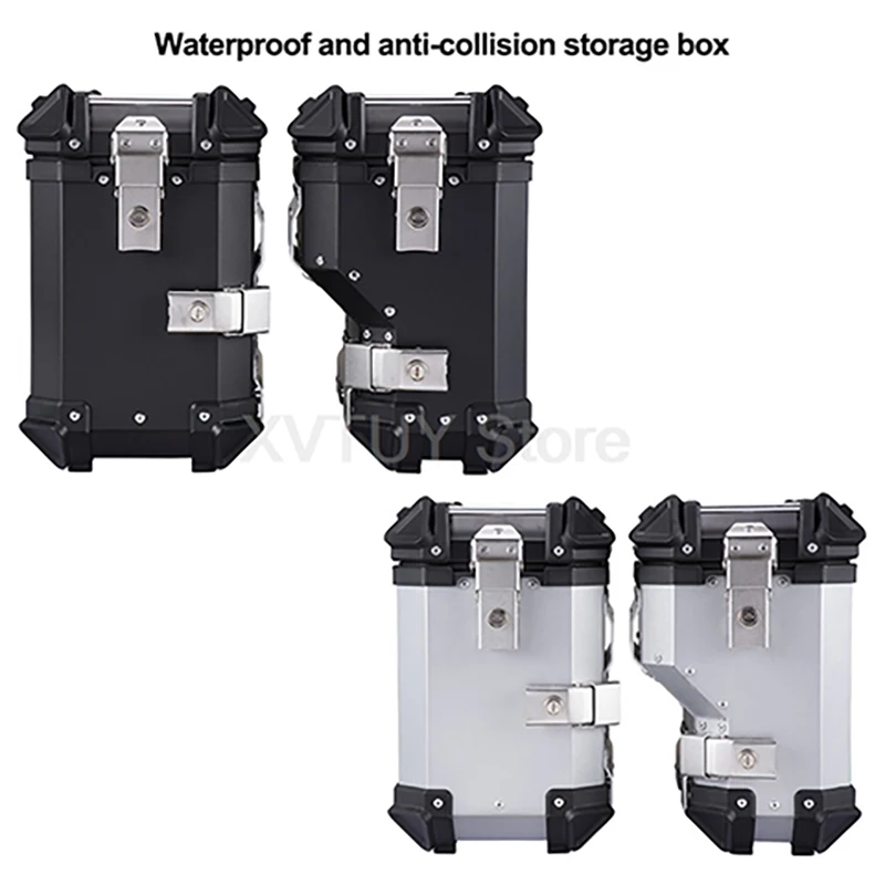 

Для езды на мотоцикле, алюминиевый сплав, задний багажник, боковые седельные сумки, чемодан Motos 28L 35L, водонепроницаемый запираемый ящик для инструментов