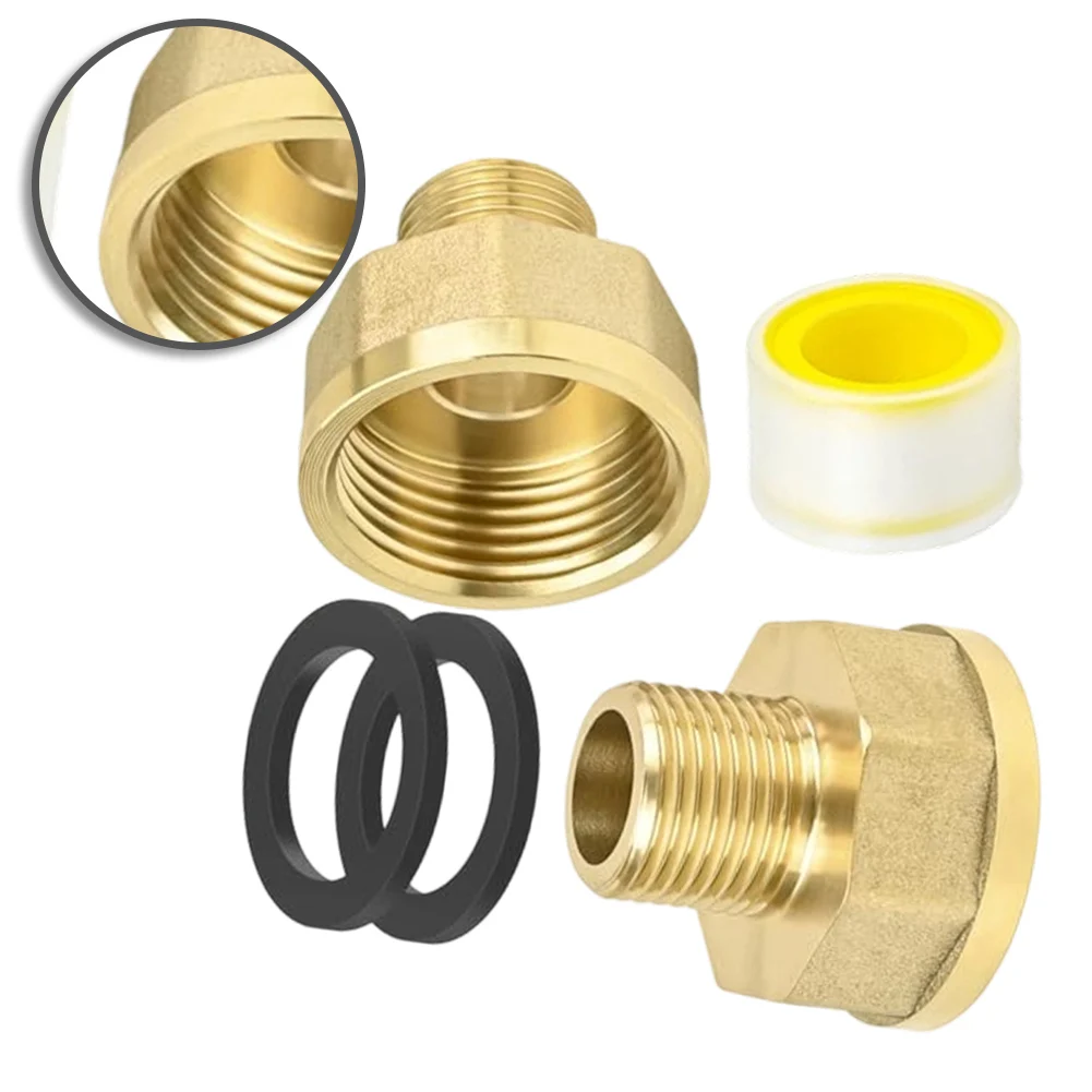 

1 Inch To 1/2 Inch Reducing Connector Set For Garden Hose Systems For Plumbing Applications For Indoor Outdoor Water Projects