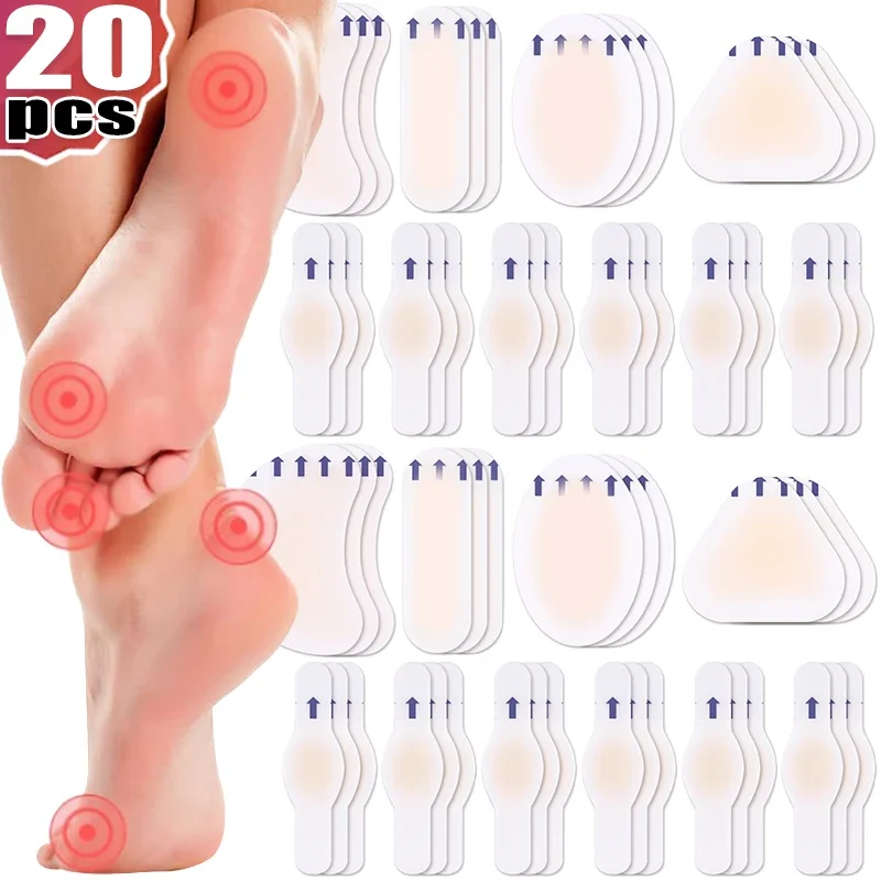 Avoid Pain Heel Stickers Shoes Silicone Heel Pads Multi Shape Hydrocolloid Heel Patch Outdoor Sports Hiking Relief Foot Paster