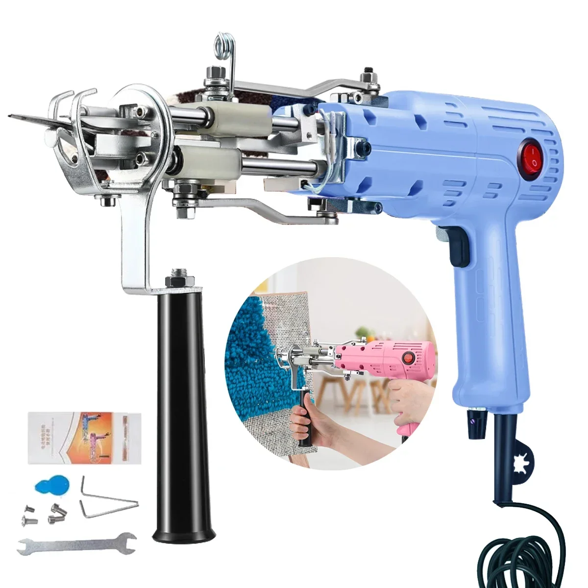 

2 in 1 High Power Loop & Cut Pile Tufting Gun Weaving Machine Tufting Cloth Backing Cloth Acrylic for Carpet Making Accessories