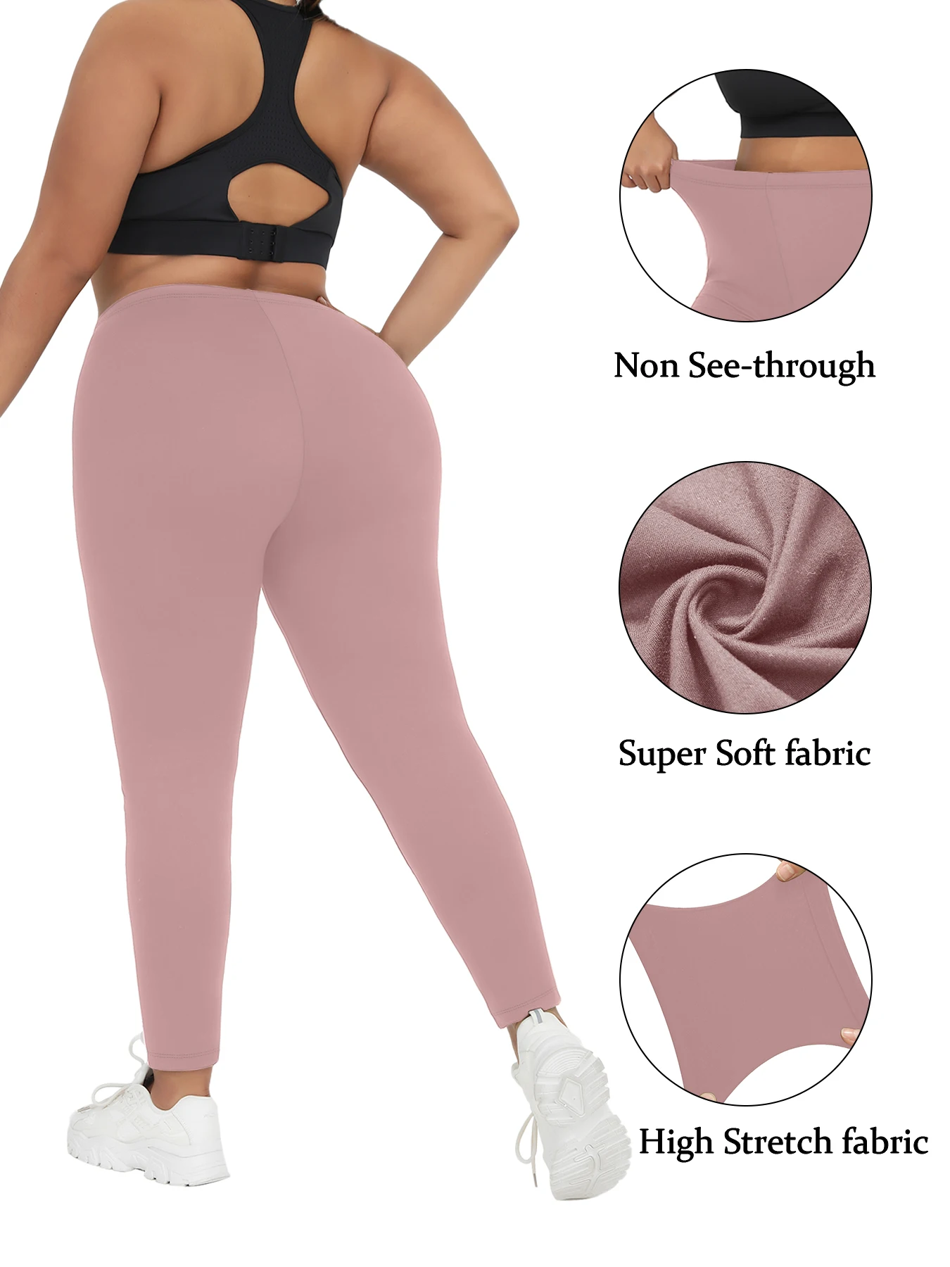 

Plus Size Super Soft Sport Leggings For Women No See Through Workout Running Yoga Athletic Leggings RUNNING