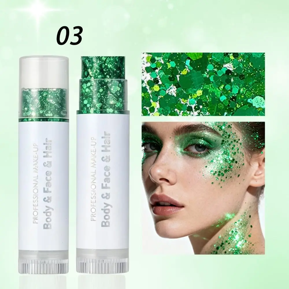Long-Lasting Shine Body and Facial Glitter Thick Mermaid Shimmer Glitter Stick Festive Sequins Gel Body Art Painting Holiday