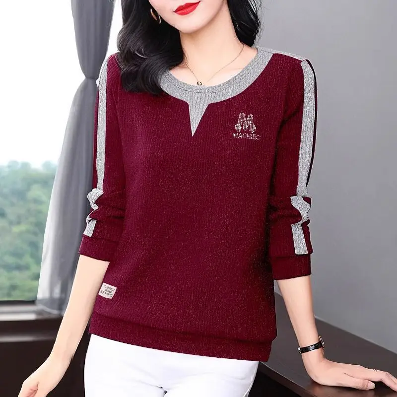 

New Spring Autumn Winter Long Sleeve T-Shirt for Middle-aged Moms