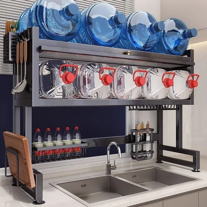 

Kitchen Sink Shelf Household Dish Storage Dishwasher Sink Sink Dust-proof Dish Rack Multifunctional Drain Rack