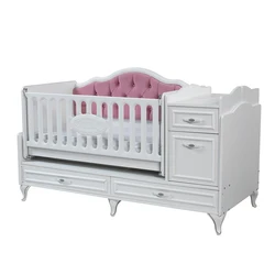 Baby Bed High Quality New Design Safe Wood Kids Bedroom Furniture Tod New Design Hotel