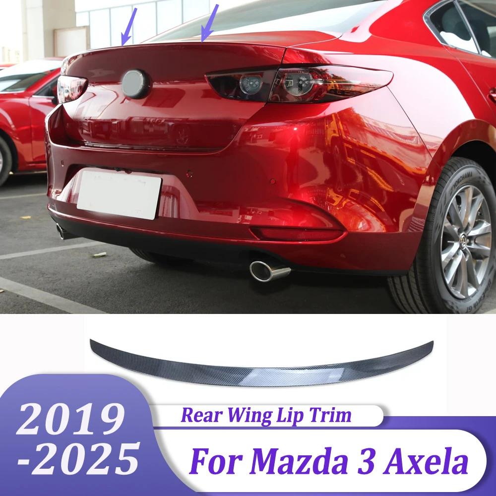 

Car Accessories Rear Roof Trunk Spoiler Trim Rear Wing Lip Bumper Cover Trim For Mazda 3 M3 Axela 2019-2025 Sedan
