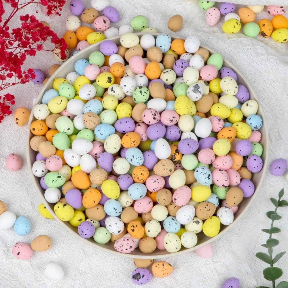 50 Stück Vogeleier gesprenkelte Mini 1,8–4 cm gefälschte Schaumseier für DIY-Handwerk, Ostern, Partyzubehör, Dekorationen, Fotografie-Requisite, Ornament – Detail 3