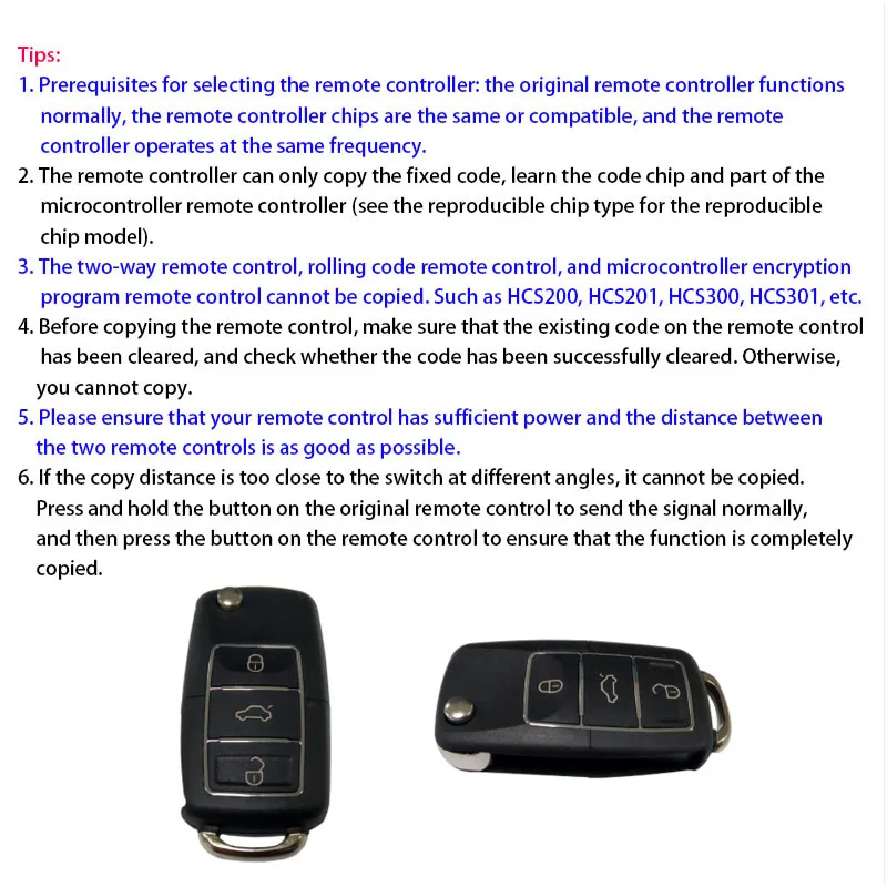 Wireless 433Mhz remote control copy code remote control 4-channel electric clone door garage door automatic key chain