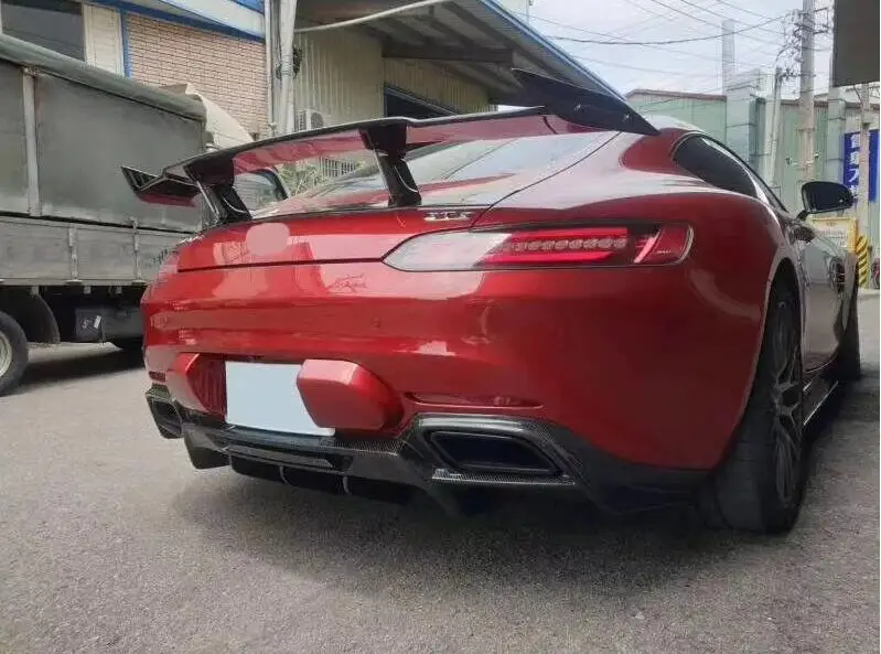

Для Benz Amg GT настоящий задний бампер из углеродного волокна, диффузор, спойлер для автомобиля, комплект кузова